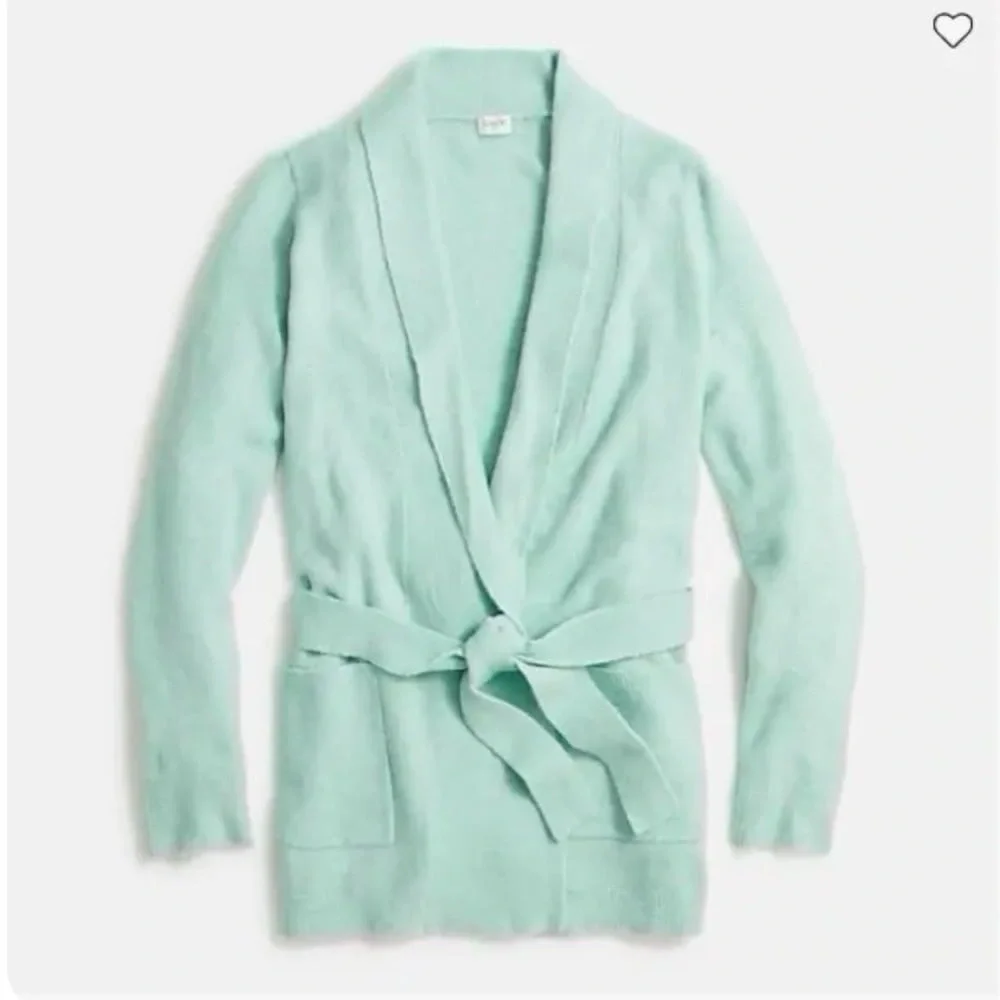 J.Crew Factory Wrap Cardigan Sweater Top & Pants Set Extra Soft Yarn Wintergreen